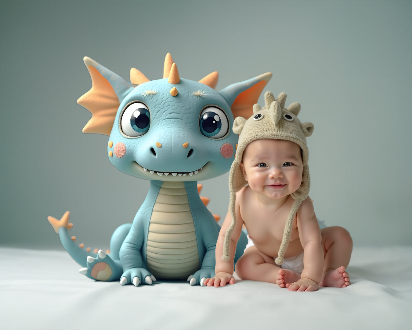 Fondos Digitales de Dinosaurios Infantiles + Acción de Recorte Automático para Composiciones Newborn Perfectas